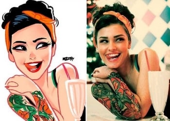 foto em desenho
